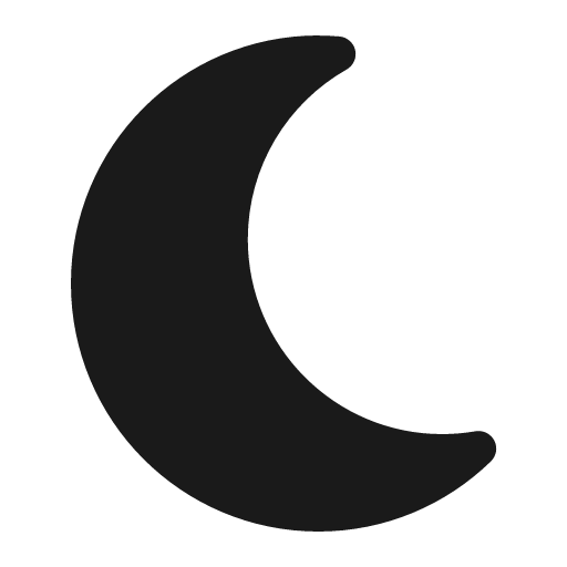 Moon icon, solid style, from Font Awesome 6 Solid