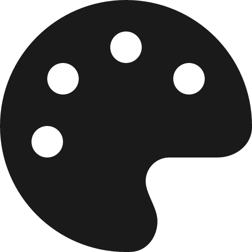 Palette icon, solid style, from Font Awesome 6 Solid