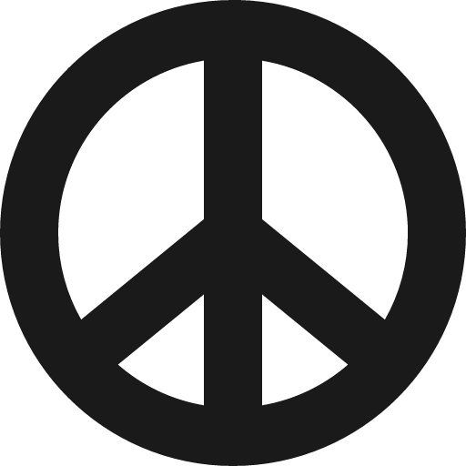 Peace icon, solid style, from Font Awesome 6 Solid