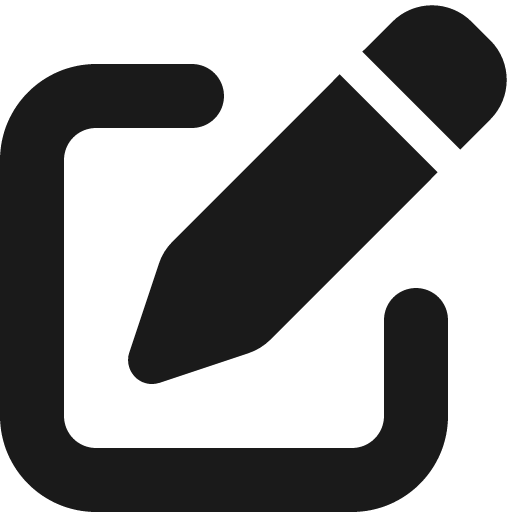 Pen to square icon, solid style, from Font Awesome 6 Solid
