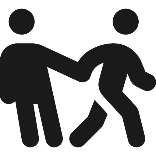 People pulling icon, solid style, from Font Awesome 6 Solid