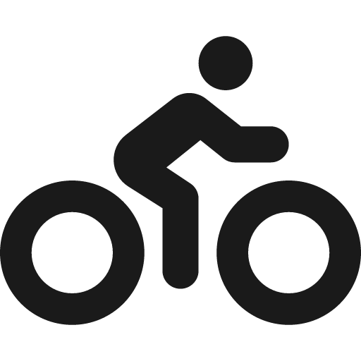 Person biking icon, solid style, from Font Awesome 6 Solid