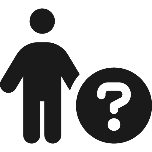 Person circle question icon, solid style, from Font Awesome 6 Solid