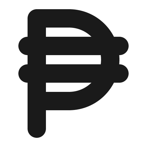 Peso sign icon, solid style, from Font Awesome 6 Solid