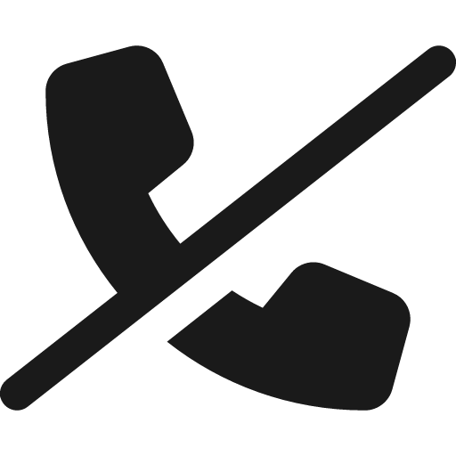 Phone slash icon, solid style, from Font Awesome 6 Solid