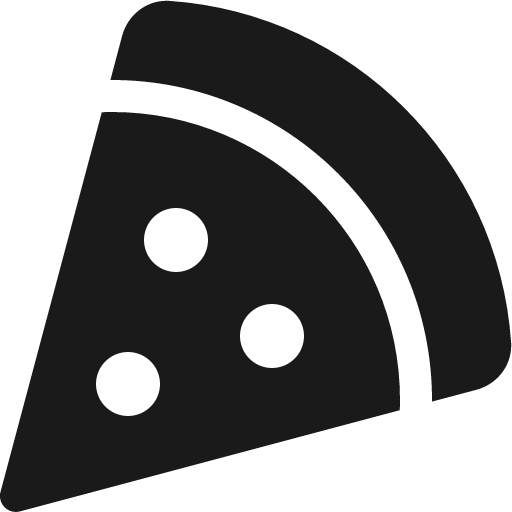 Pizza slice icon, solid style, from Font Awesome 6 Solid