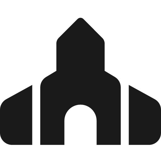 Place of worship icon, solid style, from Font Awesome 6 Solid