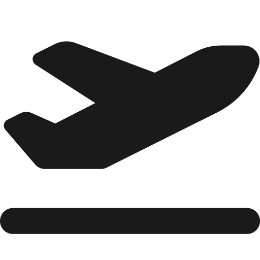 Plane departure icon, solid style, from Font Awesome 6 Solid