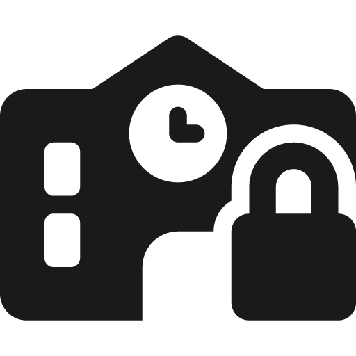 School lock icon, solid style, from Font Awesome 6 Solid