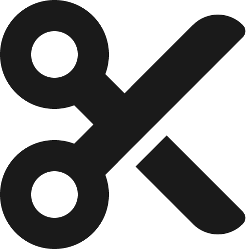 Scissors icon, solid style, from Font Awesome 6 Solid