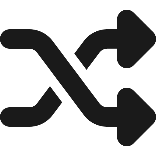 Shuffle icon, solid style, from Font Awesome 6 Solid