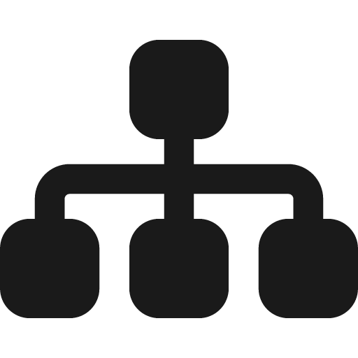 Sitemap icon, solid style, from Font Awesome 6 Solid