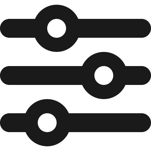Sliders icon, solid style, from Font Awesome 6 Solid