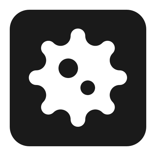 Square virus icon, solid style, from Font Awesome 6 Solid