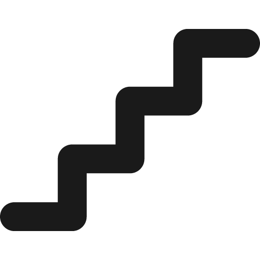 Stairs icon, solid style, from Font Awesome 6 Solid