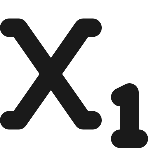 Subscript icon, solid style, from Font Awesome 6 Solid