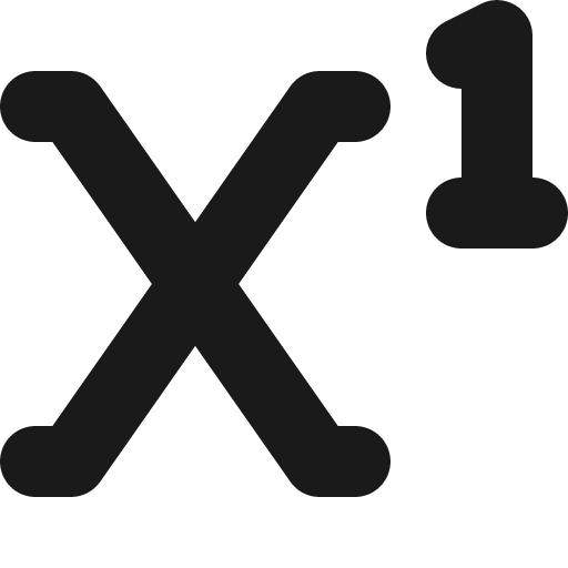 Superscript icon, solid style, from Font Awesome 6 Solid