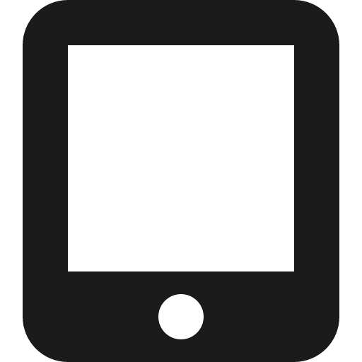 Tablet screen button icon, solid style, from Font Awesome 6 Solid
