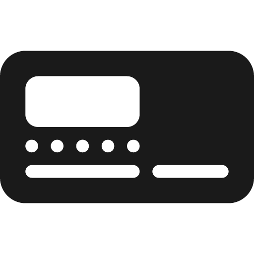 Tachograph digital icon, solid style, from Font Awesome 6 Solid