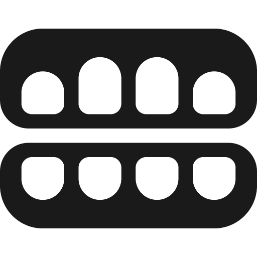 Teeth open icon, solid style, from Font Awesome 6 Solid