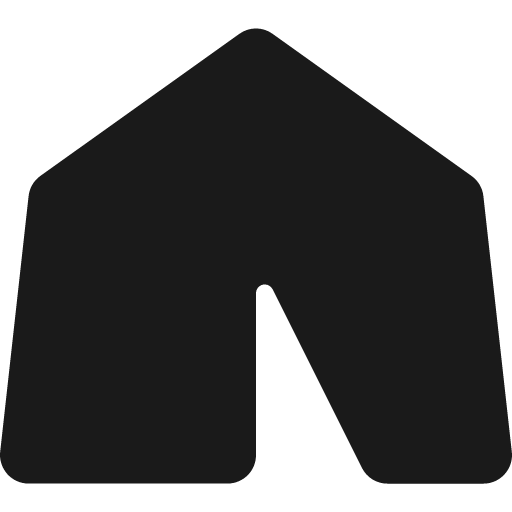 Tent icon, solid style, from Font Awesome 6 Solid