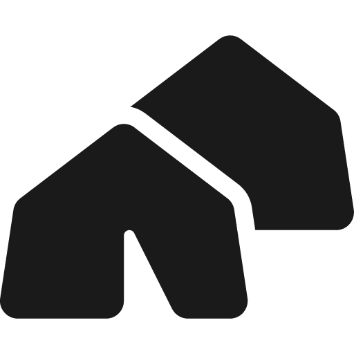 Tents icon, solid style, from Font Awesome 6 Solid