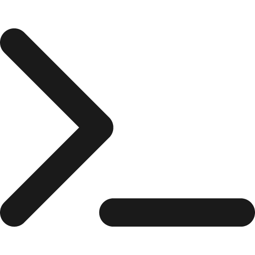 Terminal icon, solid style, from Font Awesome 6 Solid