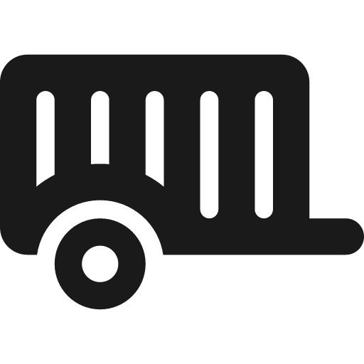 Trailer icon, solid style, from Font Awesome 6 Solid