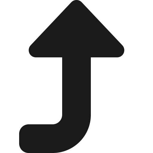 Turn up icon, solid style, from Font Awesome 6 Solid