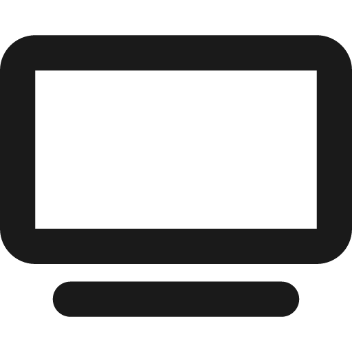 Tv icon, solid style, from Font Awesome 6 Solid