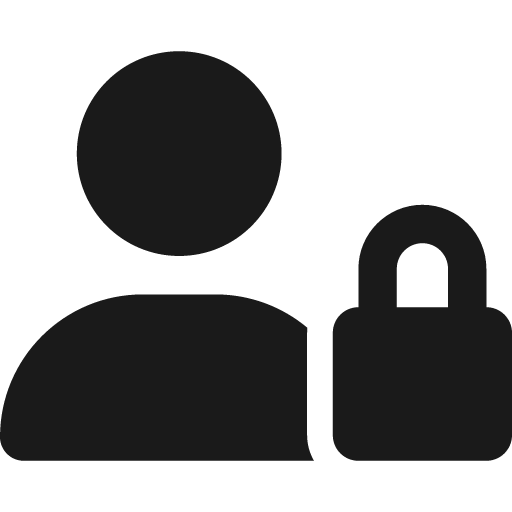 User lock icon, solid style, from Font Awesome 6 Solid