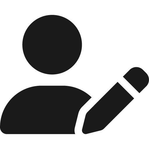 User pen icon, solid style, from Font Awesome 6 Solid