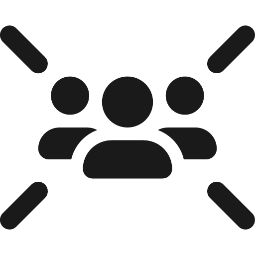 Users rays icon, solid style, from Font Awesome 6 Solid