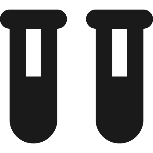 Vials icon, solid style, from Font Awesome 6 Solid