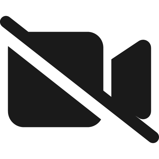Video slash icon, solid style, from Font Awesome 6 Solid
