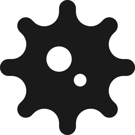 Virus icon, solid style, from Font Awesome 6 Solid