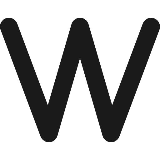 W icon, solid style, from Font Awesome 6 Solid