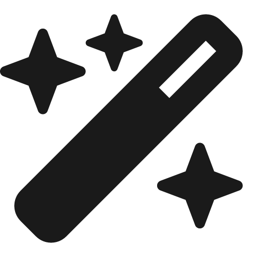 Wand magic sparkles icon, solid style, from Font Awesome 6 Solid