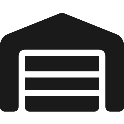 Warehouse icon, solid style, from Font Awesome 6 Solid