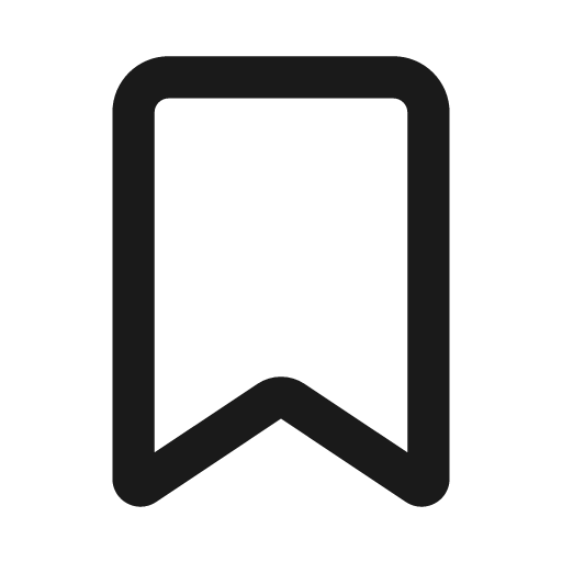 Bookmark icon, solid style, from Font Awesome Regular