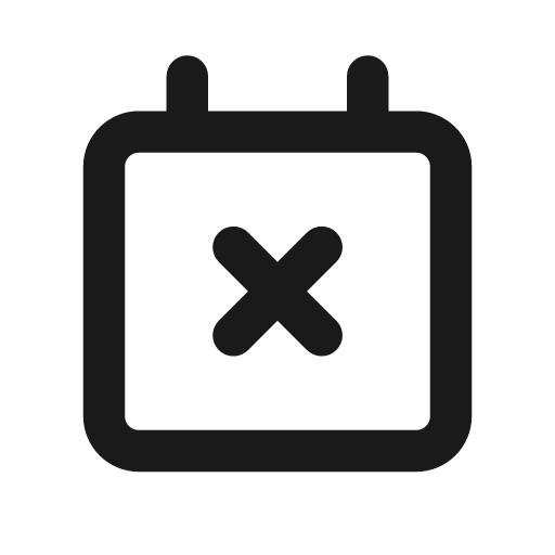 Calendar times icon, solid style, from Font Awesome Regular