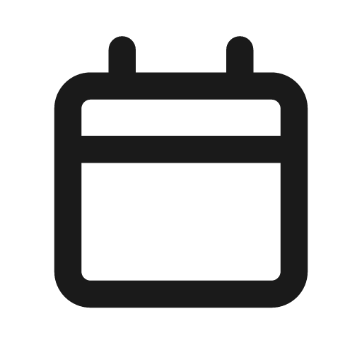 Calendar icon, solid style, from Font Awesome Regular
