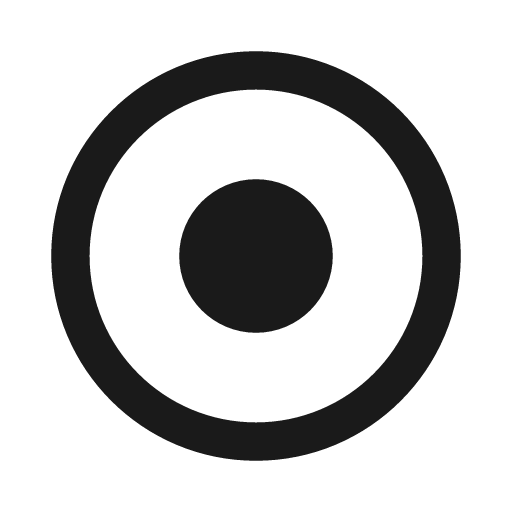 Dot circle icon, solid style, from Font Awesome Regular
