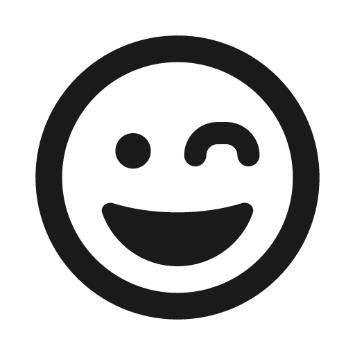 Face grin wink icon, solid style, from Font Awesome Regular