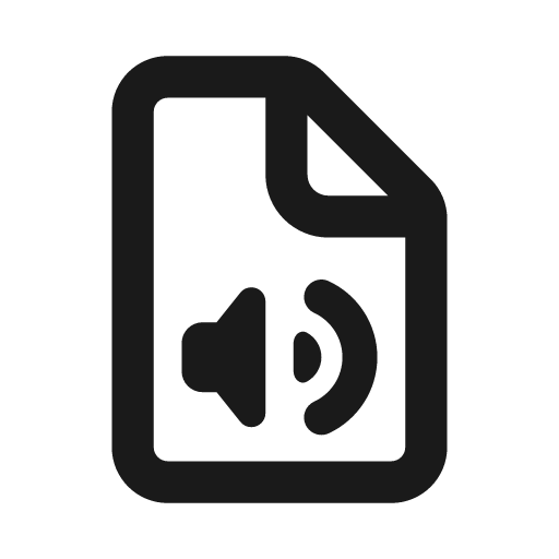 File audio icon, solid style, from Font Awesome Regular