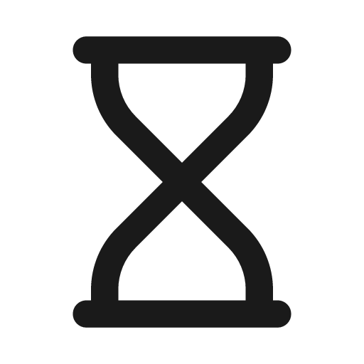 Hourglass empty icon, solid style, from Font Awesome Regular