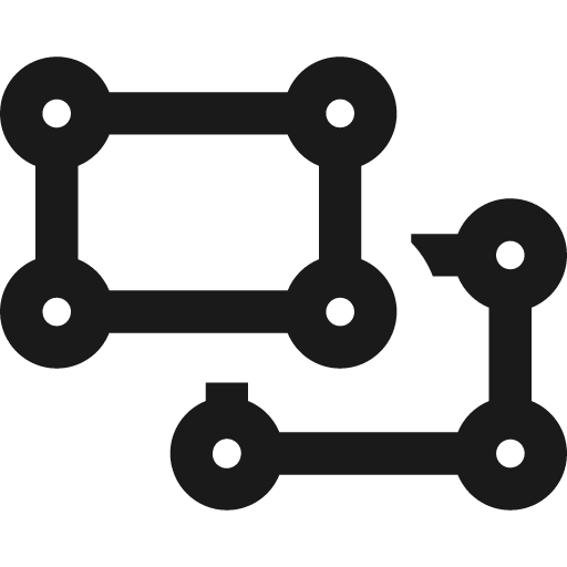 Object ungroup icon, solid style, from Font Awesome Regular