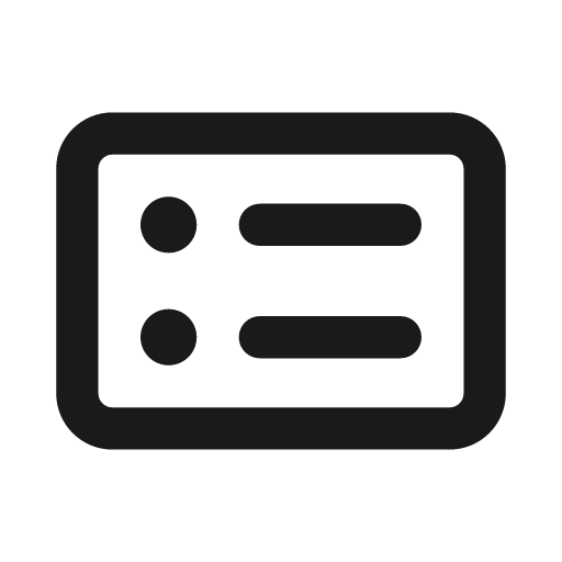 Rectangle list icon, solid style, from Font Awesome Regular