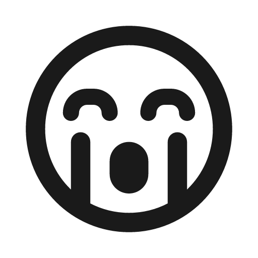 Sad cry icon, solid style, from Font Awesome Regular