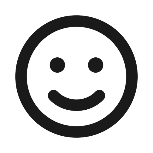 Smile icon, solid style, from Font Awesome Regular